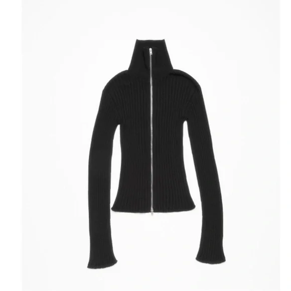 525 Ribbed Knit Zip Cardigan - Picture 2 of 7